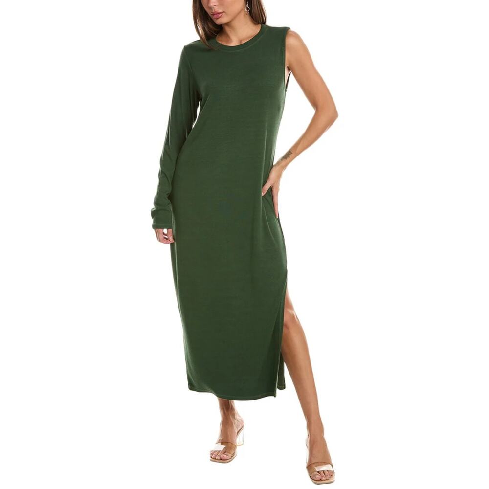 NWT Velvet By Graham & Spencer Trina Single Long Sleeve Green Midi Dress Size M